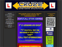 Tablet Screenshot of cruze-drivingschool.co.uk